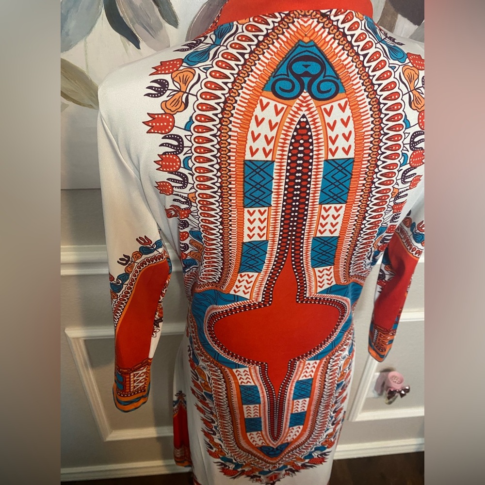 Vibrant Multicolor Tribal Print Dress - Picture 13 of 15